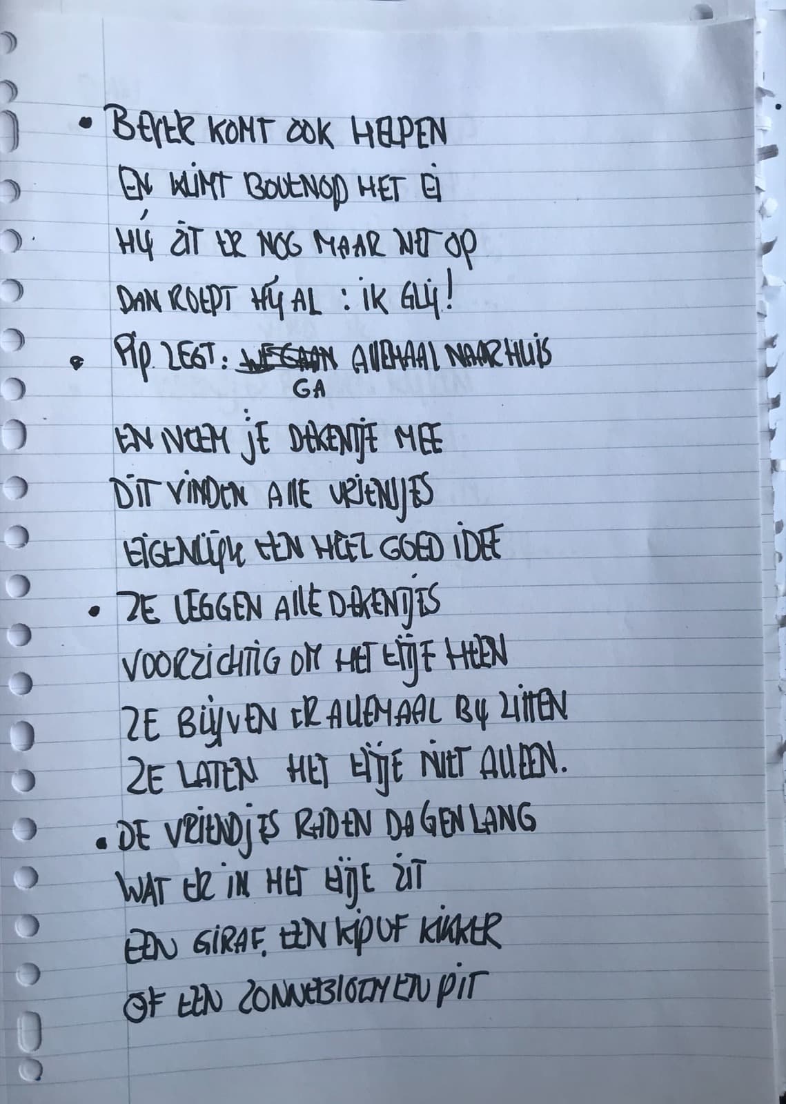 Marjo van den Broek: 1. Het verhaal ontstaat op rijm
